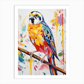 Colourful Bird Painting American Kestrel 2 Art Print