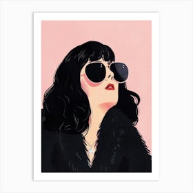 Woman In Sunglasses 7 Art Print