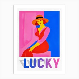 Lucky Girl Pop Art Painting Art Print