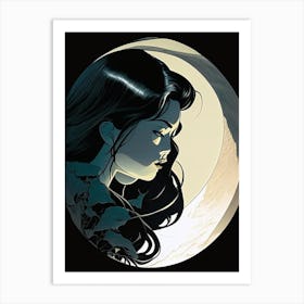 Selene Comic Space Space Art Print