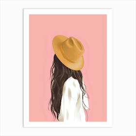 Portrait Of A Woman In A Hat Art Print