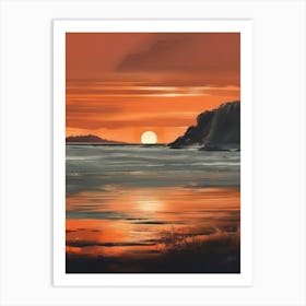 Sunset Over The Ocean 7 Art Print