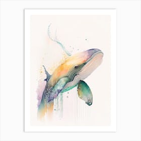 Melon Headed Whale Storybook Watercolour  (2) Art Print