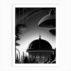 Observatory Noir Comic Space Art Print