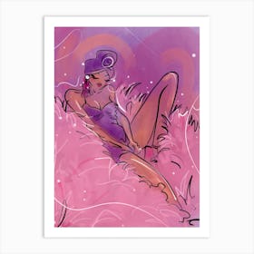 Purple boudoir Art Print