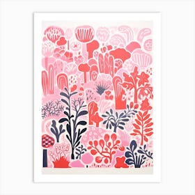 Melbourne Gardens Abstract Riso Style 3 Art Print