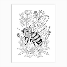 Bumblebee 1 William Morris Style Art Print