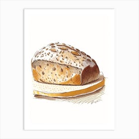 Tea Bread Bakery Product Quentin Blake Illustration Art Print