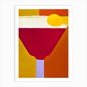 Clover Club Paul Klee Inspired Abstract Cocktail Poster Art Print