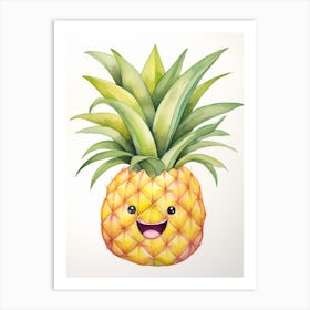 Friendly Kids Pineapple 2 Art Print