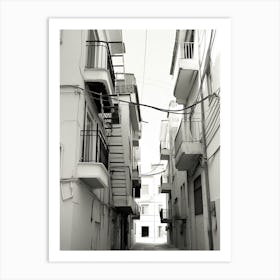 Malaga, Spain, Photography In Black And White 4 Art Print