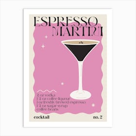 Espresso Martini Cocktail Art Print