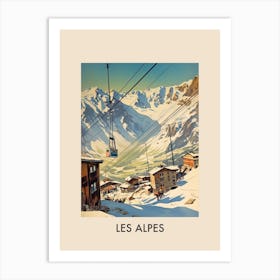 Les Alpes 1 Vintage Travel Poster Art Print