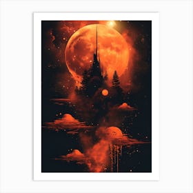 Red Moon In The Sky 6 Art Print