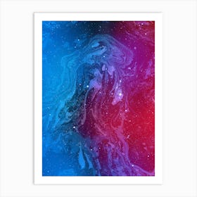 Abstract Space Background - Marble Space #1 Art Print