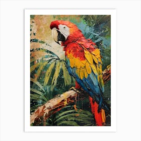 Parrot Brushstrokes 4 Art Print