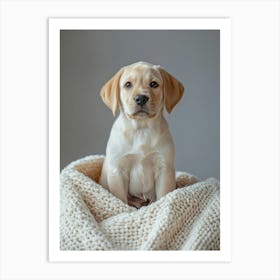 Labrador Retriever Puppy. Generated AI. Art Print 2 Affiche