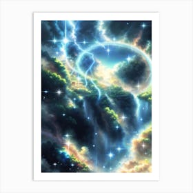 Fantasy Lightning Sky Art Print