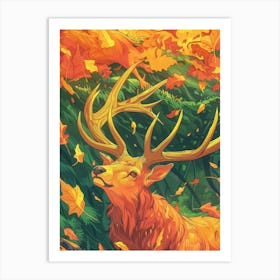 Autumn Elk Art Print