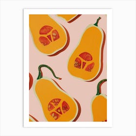 Butternut Squash Pastel Pattern 1 Art Print