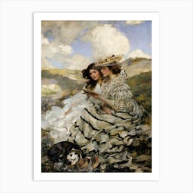 On the Dunes (Lady Shannon and Kitty) Art Print