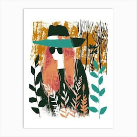 Girl In A Hat 9 Art Print