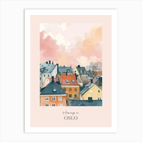 Mornings In Oslo Rooftops Morning Skyline 2 Art Print