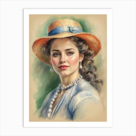 Lady In A Hat 1 Art Print