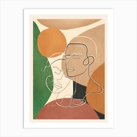 Abstract Pair Portrait 3 Art Print