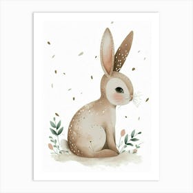 Tans Rabbit Kids Illustration 2 Art Print