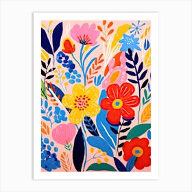 Flowers 37, Matisse style, Floral texture Art Print