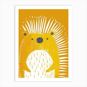 Yellow Porcupine 2 Art Print