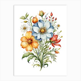 Watercolor Flowers 25 Art Print