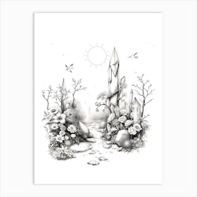 Twilight Garden Art Print