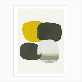 Yellow And Grey Art Print