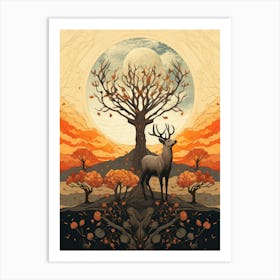 Deer In The Forest 1 Art Print