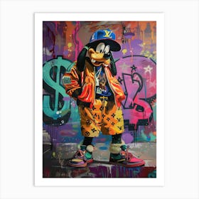 Goofy pop art graffiti Art Print