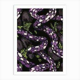 Purple Snakes Art Print