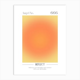 Angel Number 666 Aura Spiritual Art Print Art Print