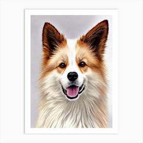 American Eskimo Dog 2 Watercolour Dog Art Print