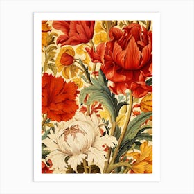 Floral Wallpaper 343 Art Print