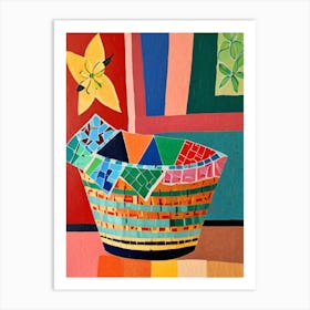 Mosaic Basket Art Print