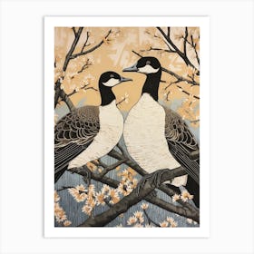 Art Nouveau Birds Poster Goose  2 Art Print