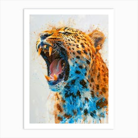 Leopard Roar Art Print
