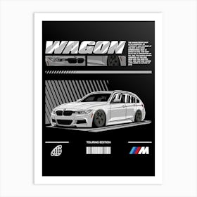 Bmw F31 Wagon White Art Print