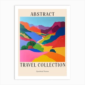 Abstract Travel Collection Poster Equatorial Guinea 1 Art Print