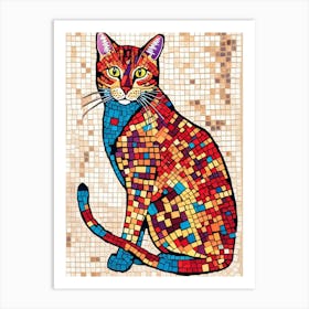 Mosaic Cat 9 Art Print