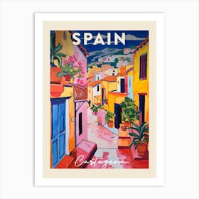 Cartagena Spain 4 Fauvist Painting  Travel Poster Art Print