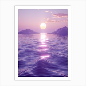 Sunset Over The Ocean 2 Art Print