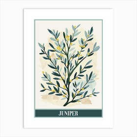 Juniper Tree Flat Illustration 1 Poster Art Print